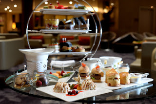 Source: Marina Mandarin. Decadent high teas in Southeast Asia's tallest atrium are served on three-tiered stands.