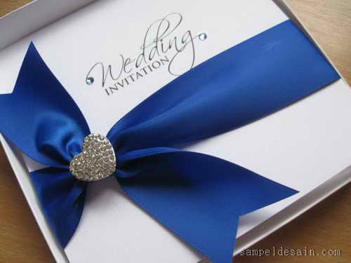  Desain  Undangan  Pernikahan Warna  Biru 