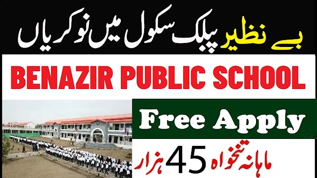 پاکستان میں بے نظیر پبلک سکول کی نوکریاں 2023 / Benazir Public School Jobs 2023 in Pakistan