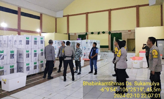 Pengamanan Logistik Pemilu 2024 Kecamatan Sukamulya