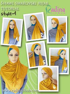 Cara Memakai Hijab Shawl Swarovski