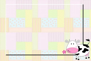 Cow and Patchwork   Free Printable Invitations, Labels or Cards.