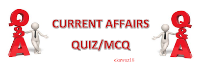 ➤ Who won the International Cricketer of the Year at the CEAT Cricket Ratings awards?  (a) MS Dhoni  (b) Virat Kohli  (c) Shikhar Dhawan   (d) Rashid Khan    Answer: (b)    ➤ Which Indian digital payment system has been linked to Singapore’s NETS?  (a) Paytm   (b) JioMoney  (c) RuPay  (d) PayUmoney     Answer: (c)    ➤ Who was appointed as the first Chief Financial Officer (CFO) of the Reserve Bank of India?  (a) Narayan Murthy  (b) Rajiv Agarwal  (c) Parijat Dua  (d) Sudha Balakrishnan     Answer: (d)    ➤ What is the theme of World Environment Day 2018?   (a) Beat the Electronic Pollution   (b) Beat the plastic pollution   (c) Beat the Pesticide Pollution   (d) Beat the Chemical Pollution    Answer: b    ➤ Which cricketing body has signed an agreement with UN Environment to promote ‘green' Cricket?  (a) ICC  (b) CA  (c) ECB  (d) BCCI    Answer: (d)     ➤ On which area was the E. K. Janaki Ammal award given recently?   (a) Biodiversity Conservation   (b) Innovative efforts in medical field   (c) Taxonomy   (d) Women empowerment    Answer: d    ➤ At which of the following places was the 49th governor’s conference held on June 4, 2018? (a) Rashtrapati Bhavan, New Delhi   (b) Vigyan Bhawan, New Delhi   (c) Bhopal   (d) Guwahati    Answer: a    ➤ ‘Society of Integrated Coastal Management’ (SICOM) which was in the news recently, is under:   (a) Ministry of Defense   (b) Ministry of Earth Science   (c) Union Environment Ministry   (d) Union Home Ministry    Answer: c    ➤ Where is the ‘Badshahi Ashurkhana’ located which was in the news recently?   (a) Pune   (b) Agra   (c)  Bhopal   (d)  Hyderabad    Answer: d    ➤ ‘Countering America’s Adversaries through Sanction Act’ (CAATSA), which has been in the news recently, provides a ban on countries which has defense relations with:   (a) China   (b) Russia   (c) Iran   (d) Cuba    Answer: b    ➤ On June 4, 2018, which of the following country’s LNG Kano cargo from Gazprom was received at Dahej (Gujarat) first time?   (a) USA   (b) Ukraine   (c) Russia   (d) UK    Answer: c    ➤ Mahesh Kumar Jain appointed recently as the:   (a) Election Commissioner of India   (b) Chairman of SEBI   (c) Chairman of NSE   (d) RBI Deputy Governor    Answer: d    ➤ Hani Mulki recently resigned as the Prime Minister of:  (a) Jordan   (b) Indonesia   (c) Syria   (d) Turkey    Answer: a    ➤ Name the oldest Indian woman who scaled the Mount Everest.  (a) Damini Luthra  (b) Sangeeta Bahl  (c) Neha Chadha   (d) Anita Sharma    Answer: (b)    ➤ Which state government launched the 'Prakriti Kheti Khushhaal Kisaan Yojana'?  (a) Himachal Pradesh   (b) Bihar  (c) Jharkhand   (d) Punjab    Answer:  (a)    ➤ In which country did 21 people die in the first week of June 2018 due to the Fuego volcano eruption?   (a) Honduras   (b) Guatemala   (c) Venezuela   (d) Iceland    Answer: b    ➤ Which state government on June 4, 2018 announced a 15-day paternity leave benefit (on becoming father) to male government employees?   (a) Punjab   (b) Haryana   (c) Uttar Pradesh   (d) Rajasthan    Answer: b    ➤ Consider the following statements related to Agni -5, which was tested on June 3, 2018;   1. This is surface-to-surface  missile.   2. Its strike range is 5000 kilometers.   3. It is  nuclear capable missile. Which of these statements is true?   (a) Only 2 and 3   (b) Only 1 and 2   (c) Only 1 and 3   (d) 1, 2 and 3    Answer: d    ➤ Which of the following country’s parliament has removed Prime Minister Mariano Rajoy from the Prime Minister’s post on June 1, 2018 due to corruption allegations?   (a) Portugal   (b) spain   (c) Italy   (d) Argentina    Answer: b    ➤ How much amount has been announced in the form of a prize for those who give information about the Benami transaction under the Benami Transaction Information Award Scheme 2018?   (a) Rs. 20 lakhs   (b) Rs. 50 lakhs   (c) Rs. 75 lakhs   (d) One crore rupees    Answer: d    ➤ On which of the following dates was the first World Bicycle Day organized?   (a) May 31, 2018   (b) June 1, 2018   (c) June 2, 2018   (d) June 3, 2018    Answer: d    ➤ Which organisation recently tied-up with the National Commission for Women (NCW) to launch a Digital Literacy Programme?  (a) Google  (b) Bill Gates Foundation  (c) Facebook   (d) All of them    Anwer:- (c)    ➤ On which of the following dates was the ‘Envithon’ organized in the run-up to the World Environment Day 2018?   (a) May 31, 2018   (b) June 1, 2018   (c) June 2, 2018   (d) June 3, 2018    Answer: d    ➤ How many countries will be participating in the 2018 Rim of the Pacific (RIMPAC) military exercise?  (a) 12  (b) 18  (c) 22   (d) 26    Answer: (d)    ➤ ‘Yaba’ was in the news recently, which is:   (a) An island of Indonesia   (b) A banned drugs against which the campaign is being run.   (c) A species of flower discovered in Nagaland   (d) A beverage in northeast India    Answer: b    ➤ In which of the following countries did Prime Minister Narendra Modi address the Shangri-La Dialogue on June 1, 2018?   (a)  China   (b)  Taiwan   (c)  Japan   (d)  Singapore    Answer: d    ➤ Scientists have recently discovered the fossil of ‘Megachirella’, which is the oldest species of:   (a) Tiger   (b) Elephant   (c) Monkey   (d) Lizard    Answer: d    ➤ Which of the following day was celebrated at the World milk day?   (a) May 29, 2018   (b) May 30, 2018   (c) May 31, 2018   (d) June 1, 2018    Answer: d    ➤ The first edition of Global Wind Summit will be held in which country?  (a) Denmark  (b) USA  (c) China   (d) Germany    Answer: (d)    ➤ With which country did India sign the ‘Mutual Recognition Agreement’ (MRA) on nursing on June 1, 2018?   (a) America   (b) singapore   (c) Indonesia   (d) France    Answer: b    ➤ In order to celebrate 150th birth anniversary of Mahatma Gandhi, under the chairmanship of which of the following has an Executive Committee constituted?   (a) President   (b) Prime Minister   (c) Home Minister   (d) Cabinet Secretary     Answer: b (National committee under the chairmanship of the President and Executive Committee under the chairmanship of the Prime Minister)    ➤ Which of the following Ministry has launched ‘Seva Bhaav Yojna’?   (a) Union Ministry of  Culture   (b) Union Ministry of Tourism   (c) Union Ministry of  Women and Child Development   (d) Union Ministry of Agriculture    Answer: a    ➤ Which of the following Ministry has started ‘Ensemble Prediction System’ (EPS)?   (a) Central Agriculture and Agricultural Welfare Ministry   (b) Ministry of Environment, Forest and Climate Change   (c) Ministry of Earth Sciences   (d) Ministry of Information and Broadcasting    Answer: c    ➤ Which company is the most valuable firm globally?  (a) Apple   (b) Microsoft  (c) Alphabet   (d) Amazon    Answer: (a)    ➤ What is the purpose of the ‘Online Analytical Tool’ launched by the Union Home Ministry on 1st June 2018?   (a) To Monitor human trafficking in the country   (b) Monitoring of terrorist activities in the country   (c) To monitor foreign funds coming to India and its use   (d) To monitor those who fled abroad by executing crimes in India, including economic offenses.    Answer: c    ➤ Deccan Queen completes 88 year service on June 1, 2018. Between which of the following two stations did Deccan Queen commission its service?   (a) Chennai and Bangalore   (b) Mumbai and Pune   (c) Cochin and Thiruvananthapuram   (d) Nagpur and Nashik    Answer: b    ➤ At which of the following places was ‘Sakhi Suraksha Advanced  DNA Forensic Laboratory’, which is the country’s first Advanced Forensic Lab, inaugurated on June 1, 2018?   (a) Ahmedabad   (b) Kanpur   (c) Panaji   (d) Chandigarh    Answer: d    ➤ Which of the following countries has declared to impose tax on social media users?   (a) China   (b) Uganda   (c) Iran   (d) Somalia    Answer: b    ➤ Which Indian cartoonist won the award in the best caricature category at the 2018 World Press Cartoon awards?  (a) Satish Acharya  (b) Thomas Antony  (c) Pran Kumar Sharma   (d) Kaak    Answer: (b)    ➤ Who among the following has been named ‘Hero to Animals Award’ by PETA?   (a) Zubeen Garg   (b) Akshay Kumar   (c) Aparna Sen   (d) Kamal Hassan    Answer: a    ➤ ‘The technology demonstrator flight test of ‘Solid Fuel Ducted Ramjet (SFDR)’ has been carried out successfully from the Launch Center-III of ITR, Chandipur, Orissa  on May 30, 2018. What is SFDR?   (a) Stage II fuel of cryogenic engine   (b) ISRO reusable spacecraft’s third stage fuel   (c) Propulsion based missile   (d) Sukhoi engine    Answer: c    ➤ Which State has announced ‘Annapurna Doodh Yojana’, under which children will be provided milk in the form of mid day meal for three days in a week?   (a) Madhya Pradesh   (b) Rajasthan   (c) Bihar   (d) Chhattisgarh    Answer: b    ➤ In which country did Prime Minister Mr. Narendra Modi launch International Rupay card and Bhim App for international remittance on May 31, 2018?   (a) Indonesia   (b) China   (c) Singapore   (d) Japan    Answer: c    ➤ What was the main theme of the World No-Tobacco Day held on May 31, 2018?   (a) Tobacco and Cancer disease   (b) Tobacco and Heart disease   (c) Tobacco and Child labor   (d) Tobacco and Human health    Answer: b    ➤ What is ‘RIMPAC’?   (a) Free Trade Organization of Pacific Ocean Countries   (b) Regional Trade Organization of South American Countries   (c) Global platform of chemists   (d) International multinational naval exercises    Answer:: d    ➤ Which state government ordered the permanent closure of Sterlite Copper Plant?  (a) Kerala  (b) Karnataka  (c) Maharashtra    (d) Tamil Nadu    Answer: (d)    ➤ Which of the following states has declared ‘Rama Chiluka’ (rose ringed  parakeet) as the state bird?   (a) Telangana   (b) Andhra Pradesh   (c) Karnataka   (d) Kerala    Answer: b    ➤ How much food grains will be provided on subsidy to each SC, ST and OBC students living in the hostels as per the Food and Supplies Minister?   (a) 10 kg   (b) 15 kg   (c) 20 kg   (d) 25 kg    Answer: b    ➤ On which of the following tourism,  Union Ministry of Tourism has announced the first ever guidelines on 31st May, 2018?   (a) Medical Tourism   (b) Cruise Tourism   (c) Rural Tourism   (d) Adventure Tourism    Answer: d    ➤ What is the new name given by the United States to its oldest and largest ‘US-Pacific Command’?   (a) World-Pacific Command   (b) Global-Pacific Command   (c) New Order Pacific Command   (d) Indo-Pacific Command    Answer: d