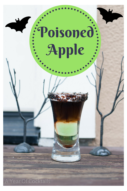 black vodka, halloween, black vodka, poisoned apple shot