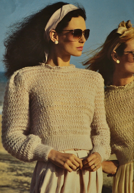 Vintage 1980s Wendy Lady's Long-Sleeved Sweater Knitting Pattern No 724