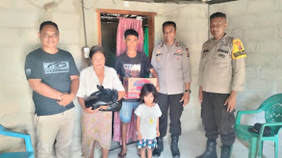 Program Quick Wins Polri Presisi, Polsek Rote Timur Bantu Masyarakat di Desa Faifua