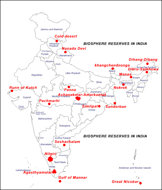 All the Biosphere Reserves located in India