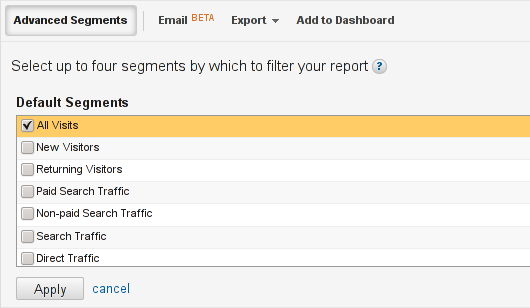 Choosing active segments