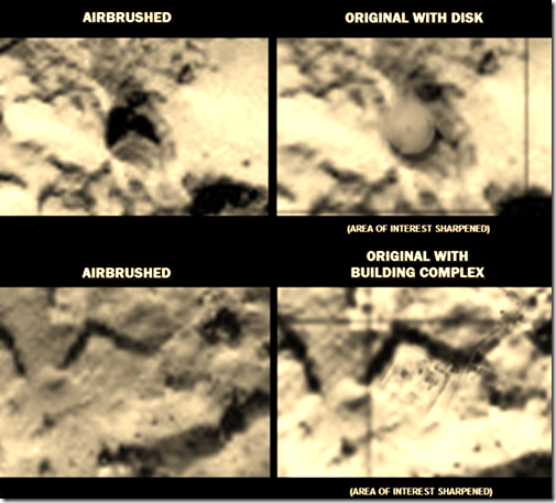 estructuras alienigenas retocadas Rosetta