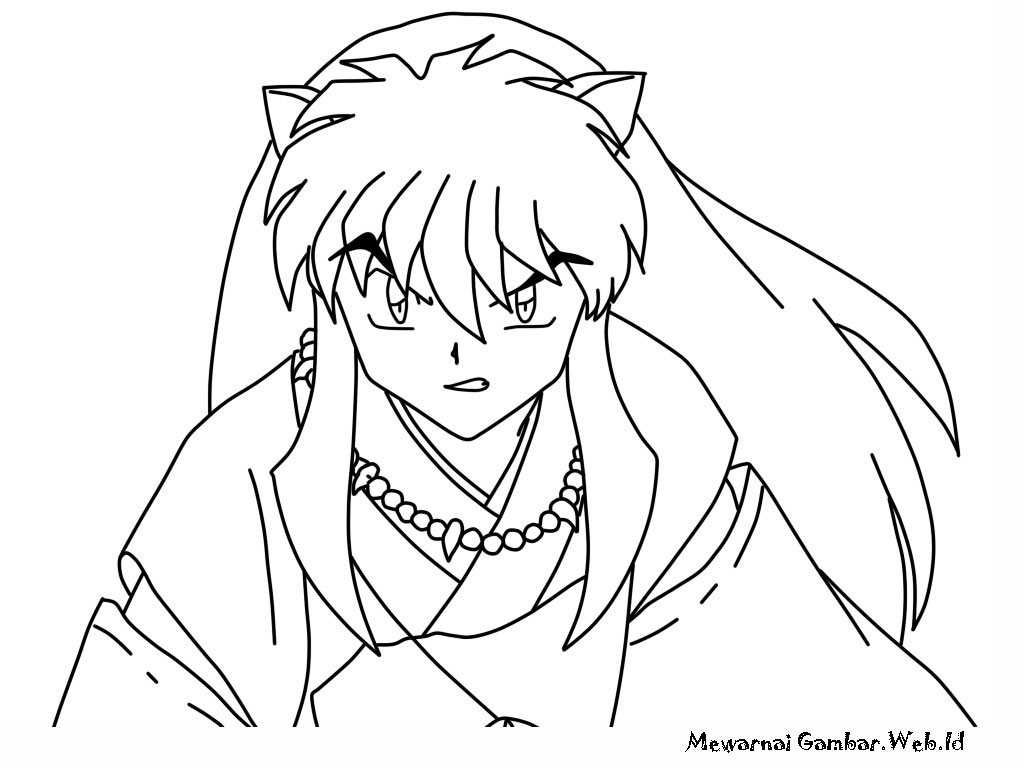 Mewarnai Gambar  Inuyasha  Mewarnai Gambar 