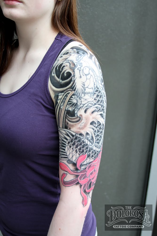 This was the second session of this Dragon Koi and Chrysanthemum