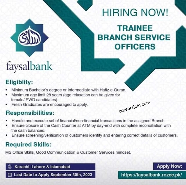 Step into a Bright Future with Faysal Bank Jobs 2023
