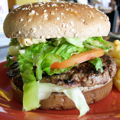 heart attack burger. hair at the Heart Attack Grill