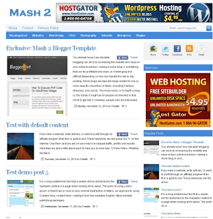 Mash 2 Blogger Template