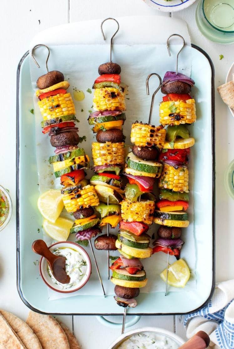 Grilled Vegetable Skewers - easy grilling recipes that are Biblically clean | Land of Honey