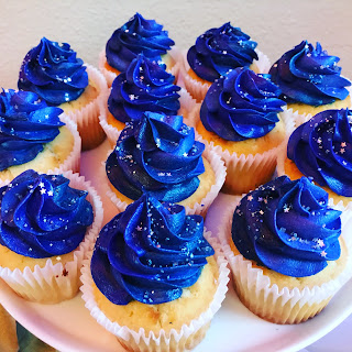 Custom Purple Cupcakes by Seatown Sweets