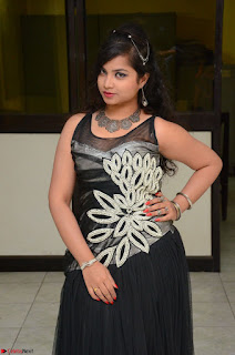 Shrisha Dasari in Sleeveless Short Black Dress At Follow Follow U Audio Launch 078.JPG