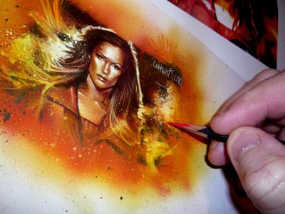 Framke Janssen, Phoenix, Original Sketch Card by Jeff Lafferty