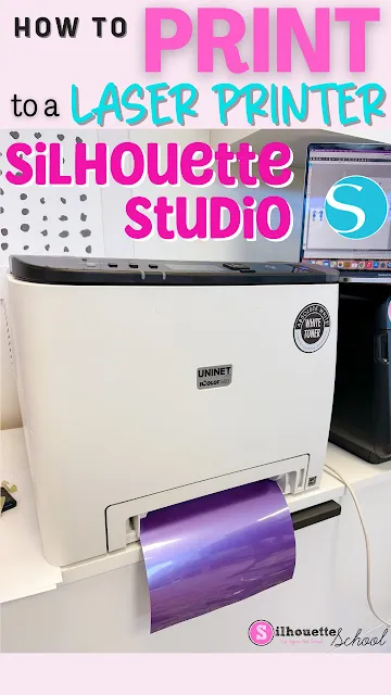 print and cut, white toner printer, laser printer, silhouette studio, home printer