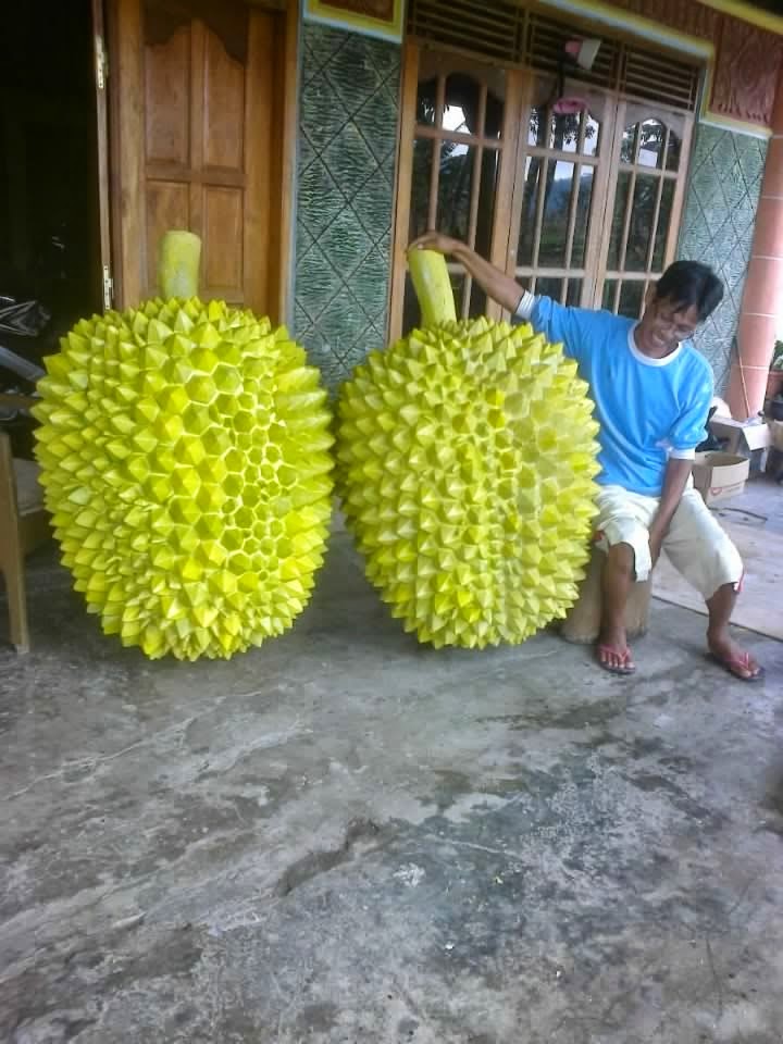 jual replika buah durian besar unik  dan kuat kerajinan  