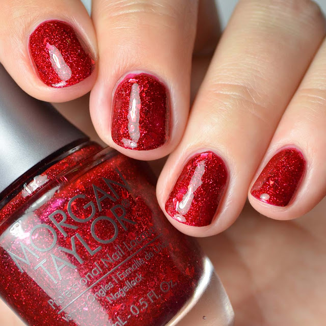 red glitter nail polish