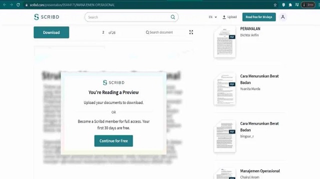 Cara Download File Scribd Yang Terkunci