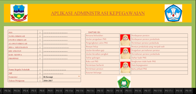 Administrasi Kepegawaian Guru Sekolah Format Excel Terbaru - Galeri Guru