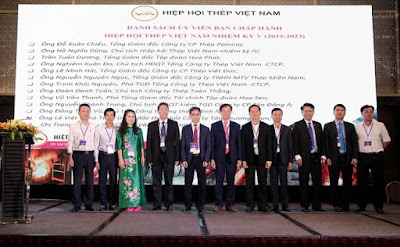 Ban chấp hành Hiệp hội Thép Việt Nam nhiệm kỳ V, giai đoạn 2019-2023 gồm 13 người, ra mắt trước Đại hội