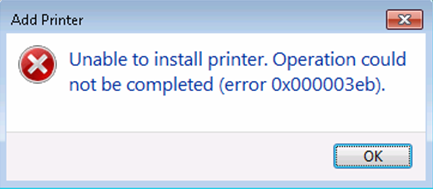 loiUnableToInstallPrinter.OperationCouldNotbecompleted(error0x000003eb)