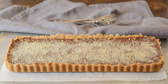 Milk Chocolate Tart with Almond Praline