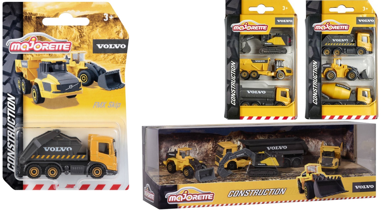 Volvo Truck FMX Skip Yellow color Construction series Majorette Scale 1:87