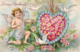 Antique Valentine Wish Card