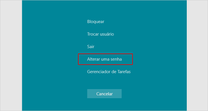 Alterar a senha de login no Windows 10