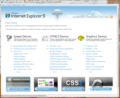 Internet Explorer IE9 Beta Review