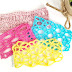 Seis puntos calados de crochet