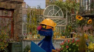 Grover signs off as he prepares another construction project. Sesame Street Episode 5003, Pigs for Another Day, Season 50.