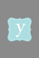 Personalized Initial Blue