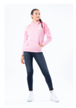 PINK GLITTER DRIP PULLOVER HOODIE FOR GIRLS