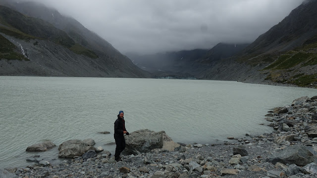 Hooker Lake en gletsjer