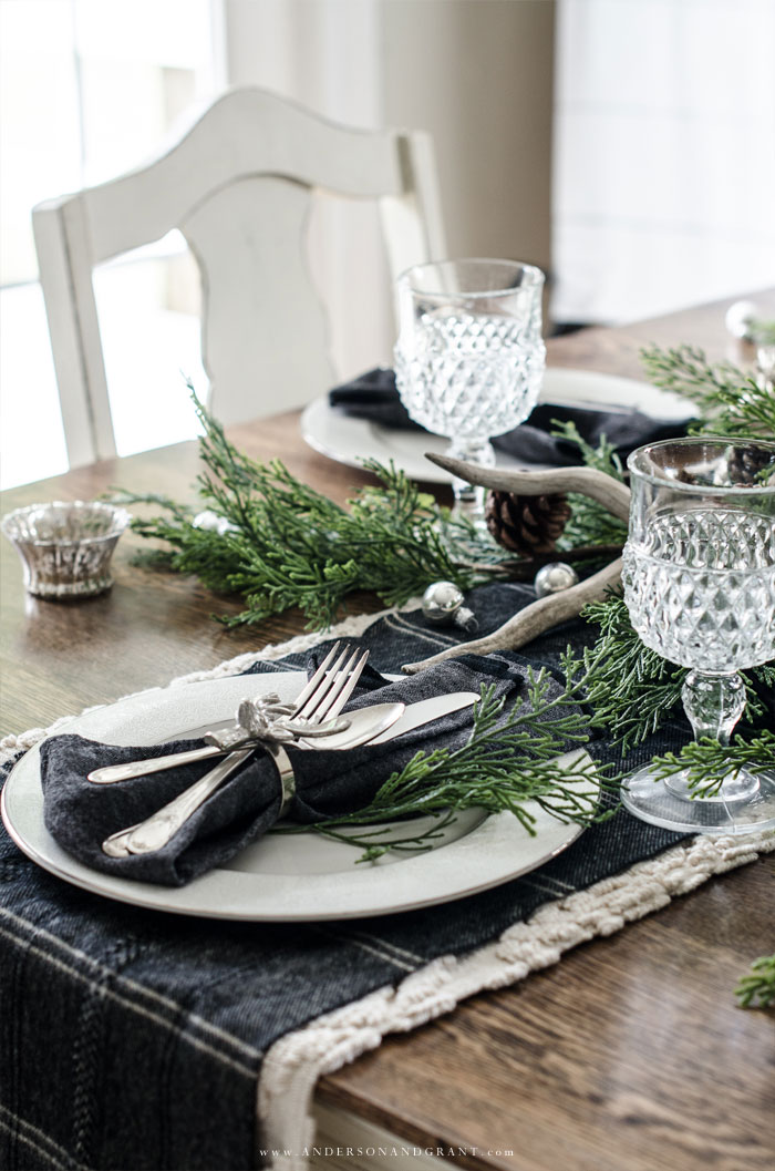 Elegant Rustic Christmas Table