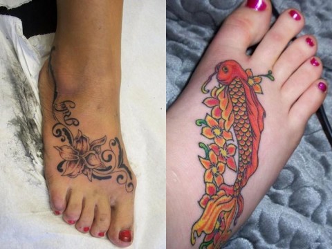 Tattoo Designer Online on Flower Foot Tattoo   Tattoo Designs
