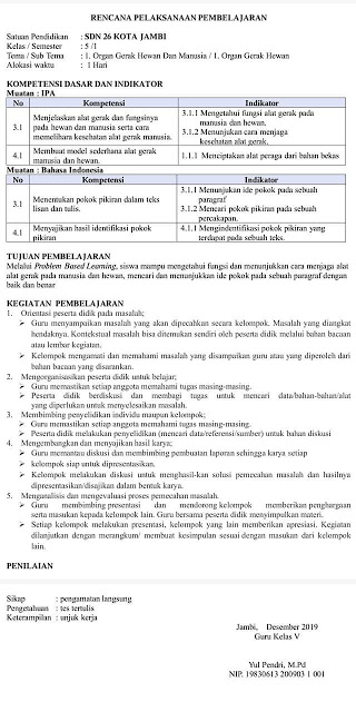 Format RPP Sesuai Surat Edaran Kemendikbud No 14 Tahun 2019