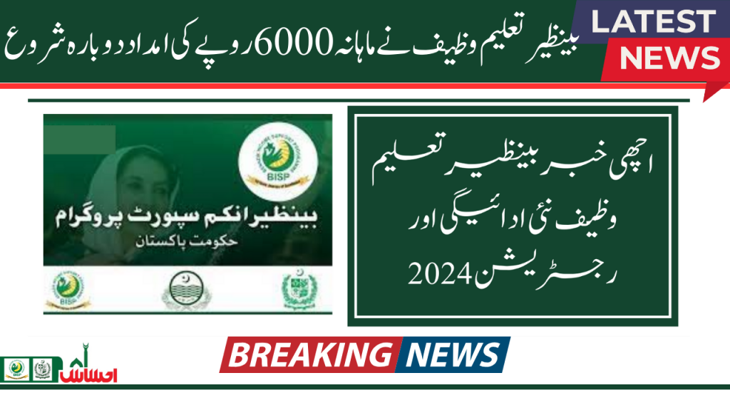 Benazir Taleemi Wazaif Registration Process 2024