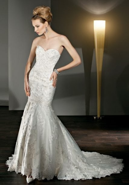 Lace Sweetheart Mermaid 2 in 1 Wedding Dress with Luxuriant Beaded Lace Appliques