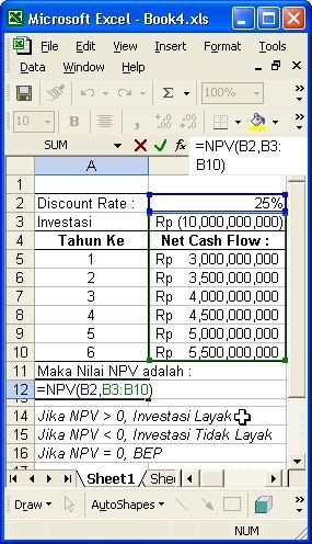 BELAJAR STUDI KELAYAKAN USAHA: MENGHITUNG NET PRESENT VALUE