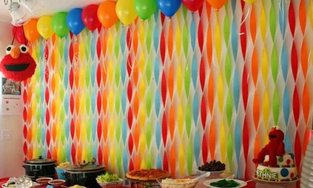 Birthday Decoration Ideas at Home with Steamers