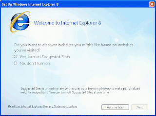 Welcome to Internet Explorer 8