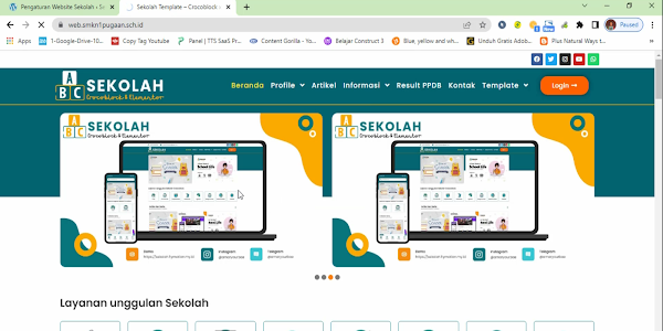 Jual dan Jasa Template Website Sekolah Siap Pakai Berbasis Template Kit WordPress