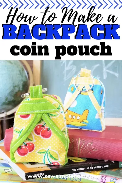 Sew up your own diy backpack coin purse with this free sewing pattern and step by step tutorial and video.