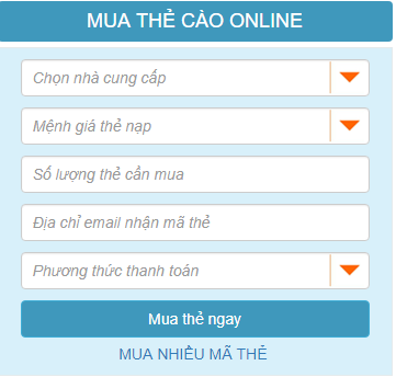 mua thẻ điện thoại điện thoại online